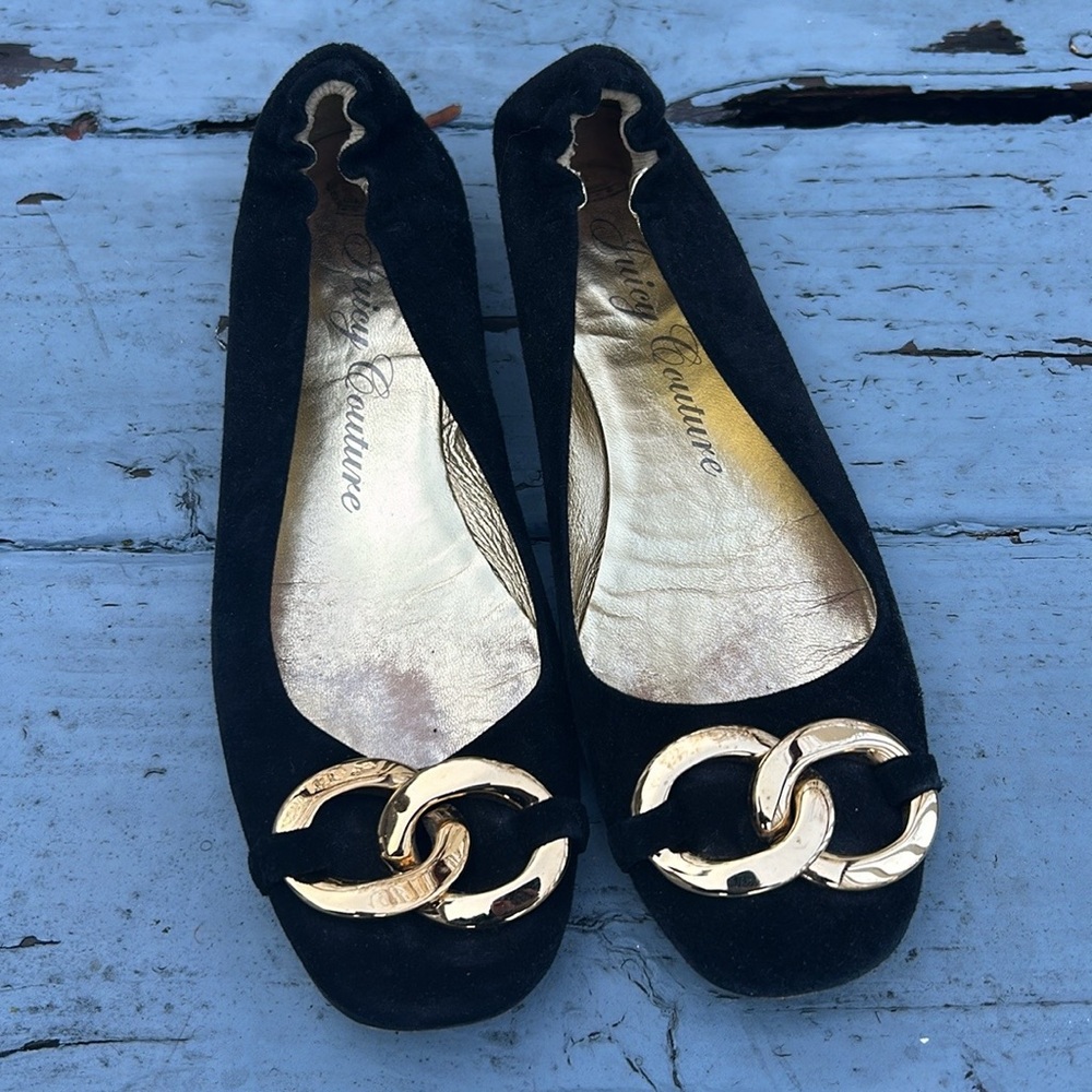 Black Suede Flats